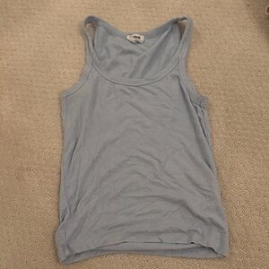 Cotton On Sky Blue Ribbed Tank Top